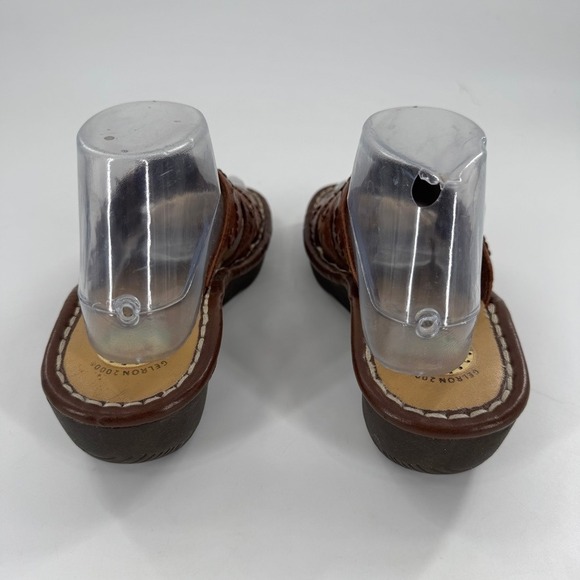 Earth Spirit Pine Womens Brown Leather Floral Cutout Wedge Sandals Size 7.5 - Picture 7 of 8